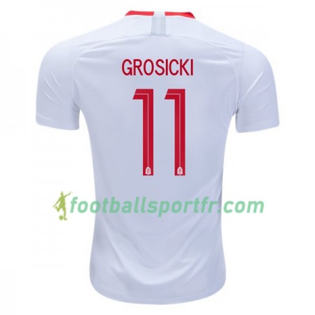Tenue Pologne Grosicki 11 Domicile Coupe du monde 2018 Maillot de Foot